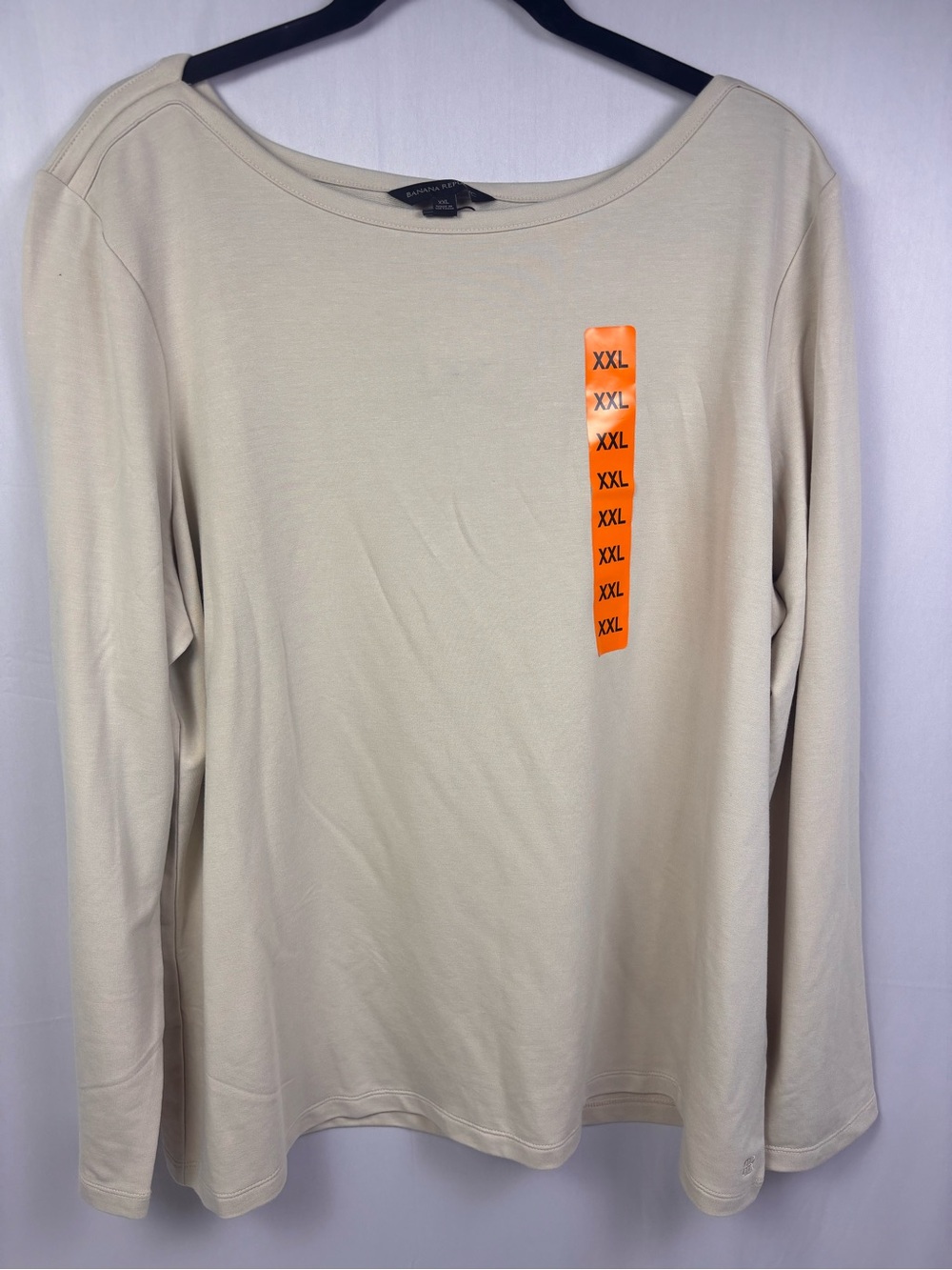 Banana Republic NWT Soft Cream Boat Neck Long Sleeve Top XXL